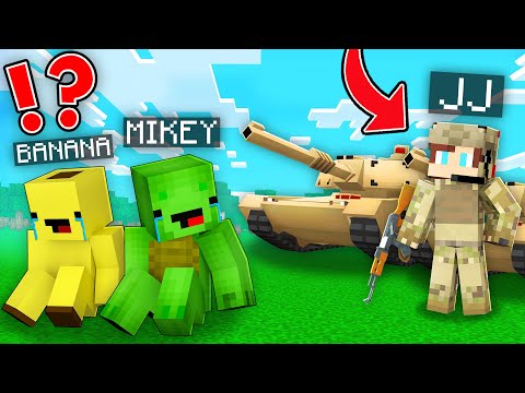 JJ Became GENERAL of ARMY and Kick Mikey and Banana Kid in Minecraft Maizen!