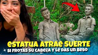 Encontramos una estatua de la suerte, Que susto nos dieron aca, nos sacaron corriendo😂
