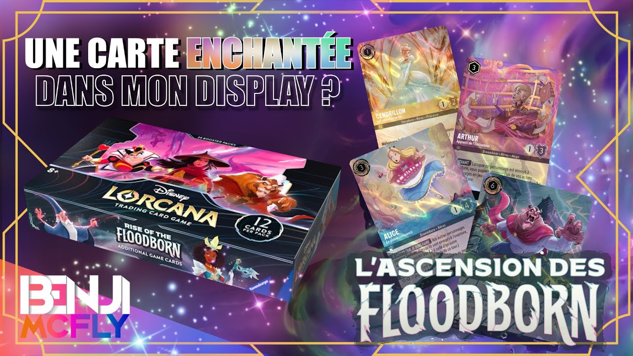 MA PREMIERE CARTE ENCHANTÉE ?? J'ouvre un Display LORCANA L'ascension des FLOODBORN !