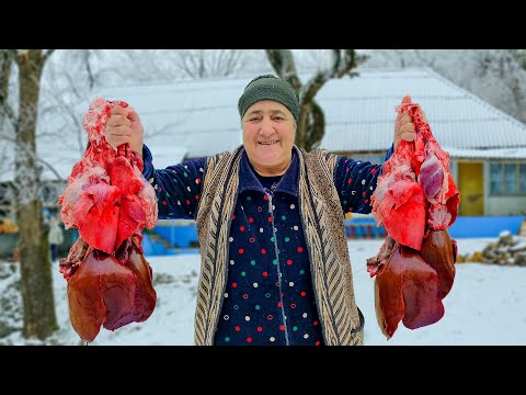 ❄️ Village Life in Winter: Grandma’s Cozy Cooking & First Snow Experience