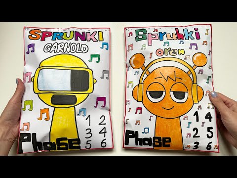 Sprunki blind bag paper unboxing 😍🍒 phase 1 2 3 4 5 6 😱 | sprunki blindbag