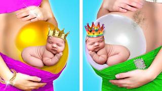 Situações Engraçadas De Grávida Pobre vs Rica || Truques E Momentos Divertidos por Zoom Go!
