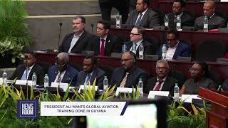YouTube video thumbnail:  President ALI Wants Global Aviation Training Done IN Guyana 