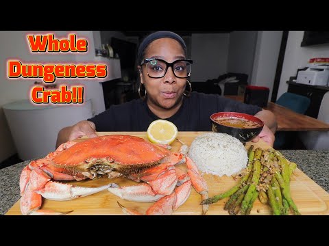 WHOLE DUNGENESS CRAB SEAFOOD BOIL MUKBANG. HOMEMADE