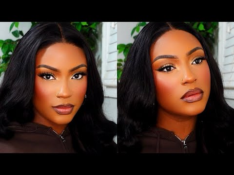 DETAILED MAKEUP TUTORIAL || TEMS INSPIRED MAKEUP LOOK #makeuptutorial #brownskin #darkskin #tems