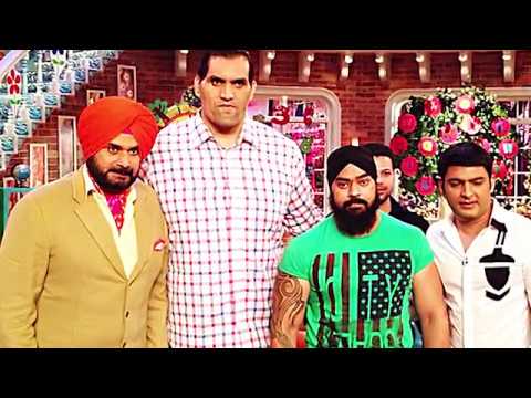 Great Khali and Super Khalsa at Kapil Sharma show with Navjot singh sidhu.