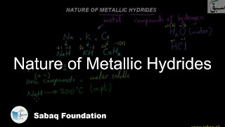 Nature of Metallic Hydrides