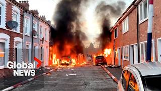 YouTube video thumbnail: Violent Knife Attack Spurs new Wave of Anti-Immigrant Violence Across Belfast