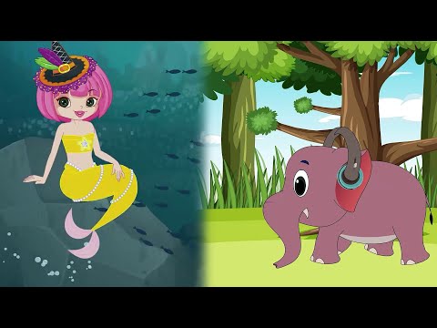 Ek Mota Hathi Machli Jal Ki Rani Hai Lala ji Ne Kela Khaya Chanda Mama - Kids Learning Poems | Rhyme