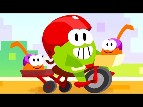 Om Nom Stories - Joli cycle d'équitation nom | Bande dessinée drôle pour les enfants