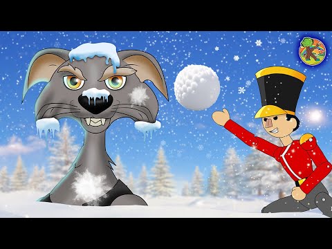 KONDOSAN | 🐺 ☃️ ❄️ قصص عربية | قصص | الذئب يخوض معركة كرات الثلج مع جندي من الصفيح