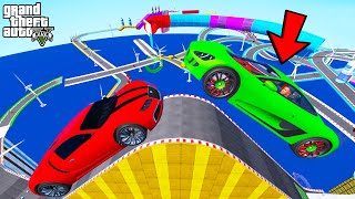 FRANKLIN TRIED HILL TOP JUMP PARKOUR RAMP CHALLENGE GTA 5 | SHINCHAN and CHOP
