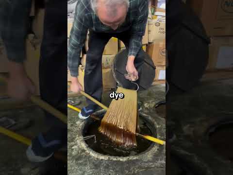 Watching Brown Thread Turn Deep Blue Instantly! 🤯