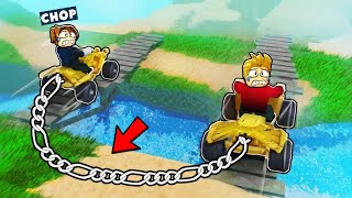 ROBLOX CAN WE ESCAPE THE BRIDGE WHILE CHAINED TOGETHER