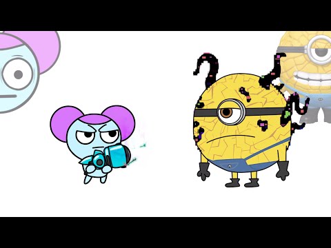 Chibi Pibby Heals Abstracted Despicable Me 4 Minion Character