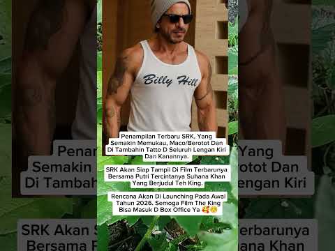 Penampilan terbaru Sang Legendaris SRK. penuh dengan tatt0 di tangan nya #bollywod #srk
