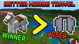 I Fixed Horse Travel In Minecraft! | Minecraft Bedrock Better Horse Travel Add-on