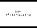 Solving Quadratic Equations Concepts