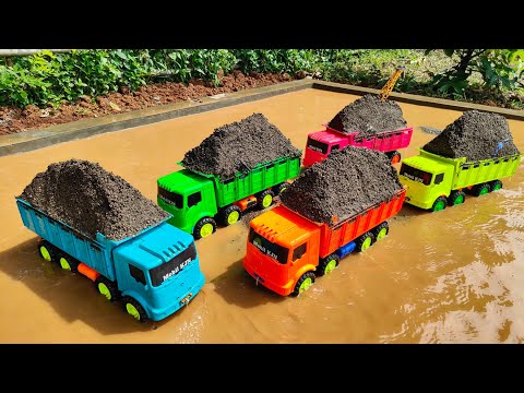 Mencuci Mobil Truk Pasir Dan Menemukan Mobil Mobilan, Mobil Balap, Beko, Damkar, Loader, Truk Molen