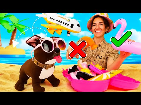 Il cane giocattolo Cioccolata sta per andare al mare! Video di giochi per bambini piccoli