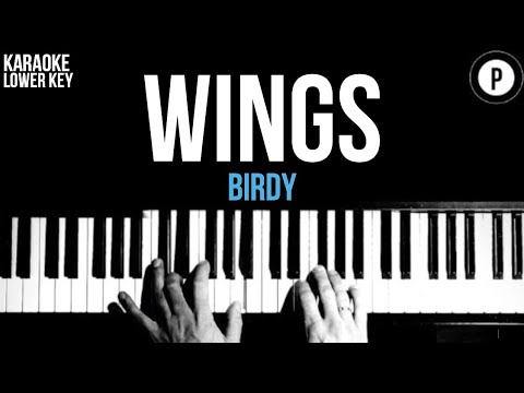 Birdy – Wings Karaoke SLOWER Acoustic Piano Instrumental LOWER KEY