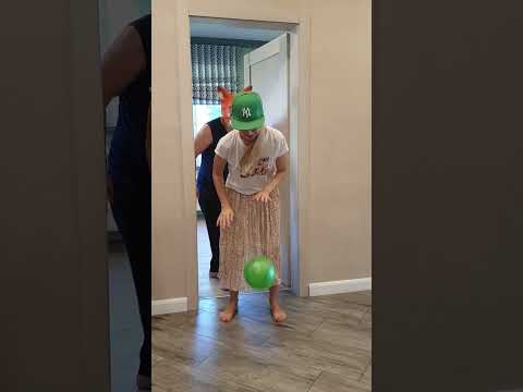 Best funny videos prank by Tanya and Misha - Tanya playing basketball