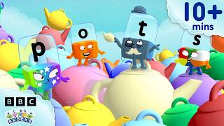Sunday Teatime with T | Learn to Read and Spell for Kids Compilation | Alphablocks