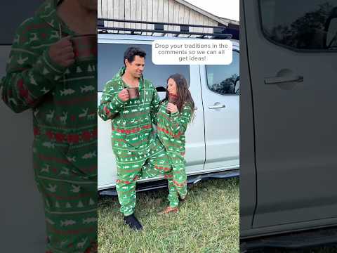 Fav Christmas tradition? Linked outfits in profile!  #trending #family #mom #dad #shorts #familyvlog