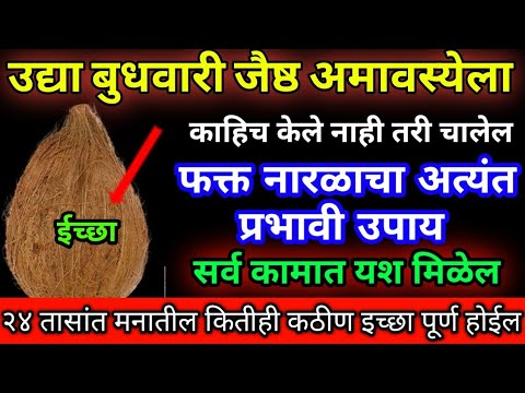उद्या बुधवारी #अमावस्येला नारळाचा हा प्रभावी उपाय तुमच्या सर्व इच्छा पूर्ण करेल जे मागाल ते मिळेल