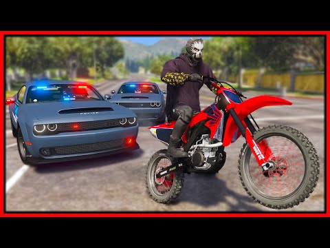 Dirt Bike Embarrassed Cops in GTA 5 RP