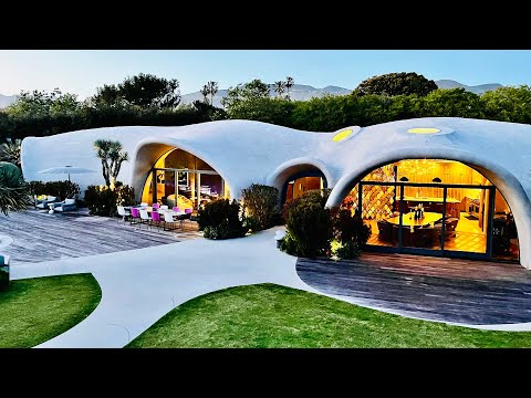 Amazing Bubble Eco House Construction - Concrete Poured On Air Shell - Binishells