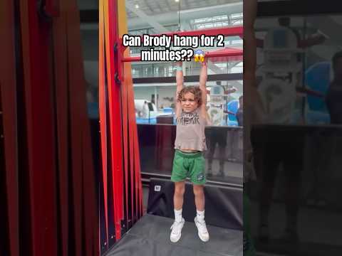 馃槺Can Brody hang for 2 MINUTES STRAIGHT鉂撯潛 #challenge #brody #shorts