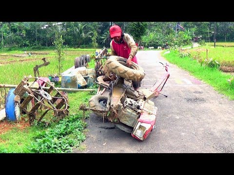 WOW GILA..!! Cara Mengganti Roda Traktor Sawah