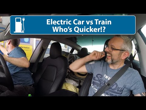 Electric Car Vs Train - Who Get's There First!