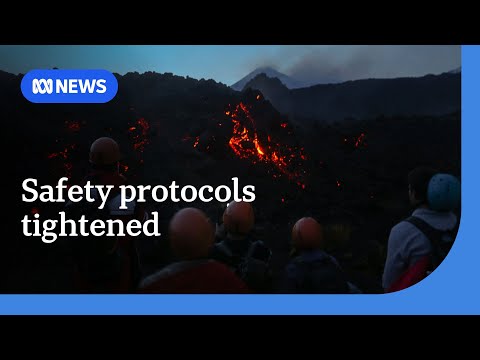 YouTube video thumbnail: Volcano Guides Protest New Rules on Mt Etna