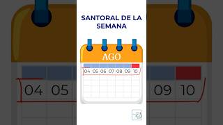 ▶ SANTORAL SEMANA DEL 4 AL 1 DE AGOSTO - ORACION Y PAZ #santos #santoralcatolico #santoral