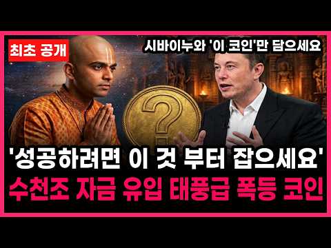 시바이누와 '이 코인'만 담으세요 성공 하려면 당장 잡아라 수천조가 들어오는 역대급 폭등 코인?