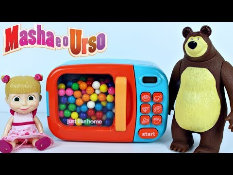 MASHA E O URSO Microondas Magico de Brinquedo com Surpresinhas