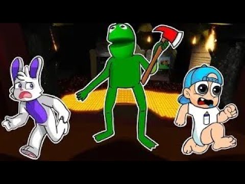 ¡ESCAPAMOS DE LA RANA MAS MALVADA ! 🪓🐸 ¿SOBREVIVIREMOS  BEBEPECHOCHIN,BEBENOOB,BEBENANI Y NOOBSI