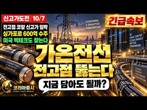 [가온전선 주가전망] AI 전력난 핵심 수혜주 상승 어디까지