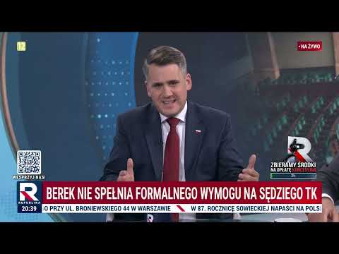 Berek nie spełnia formalnego wymogu na sędziego TK | Gość Dzisiaj
