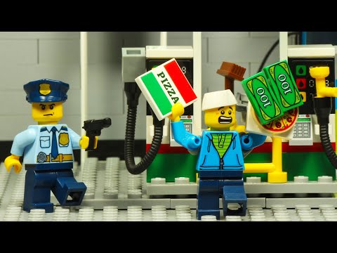 Lego City Pizza Delivery Gas Station Robbery