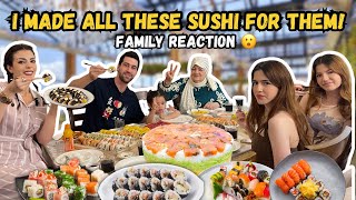 First Time Surprising My Family with SUSHI Cake!They Thought I Was Kidding🤯|اول مرة بعمل كيكة السوشي