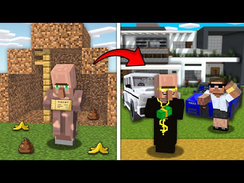 This Poor villager Become Ultra Rich in Minecraft..