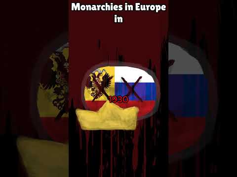 Monarchies in Europe: 1914 / 1930 / 1950 / 2024 #countryballs