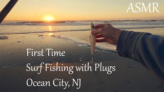 ASMR: First Time Surf Fishing with Plugs at Ocean City, New Jersey