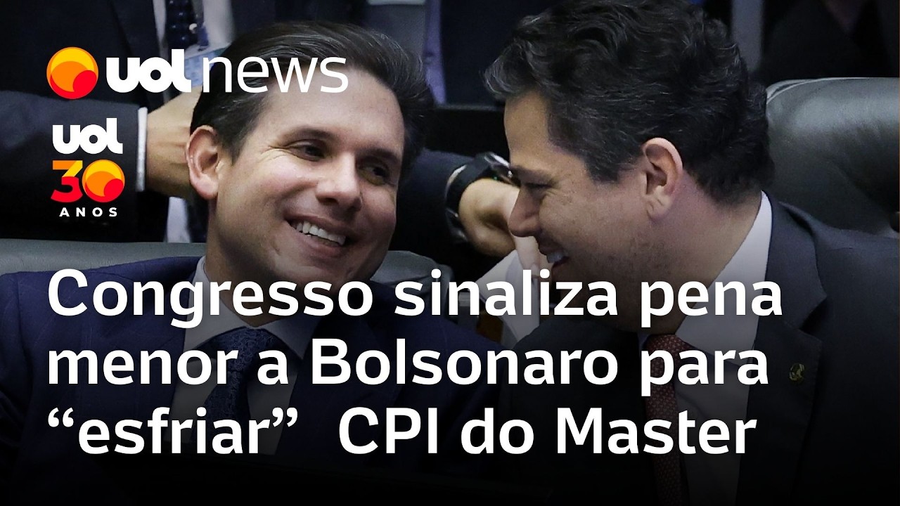 Cúpula do Congresso sinaliza votar pena menor a Bolsonaro se pressão por CPI do Master esfriar