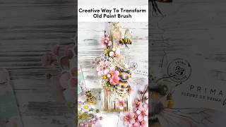 Paint Brush Turned To Prettiest Wall Decor with ‘Among The Wildflowers’ | Up-cycle Old Paint Brush