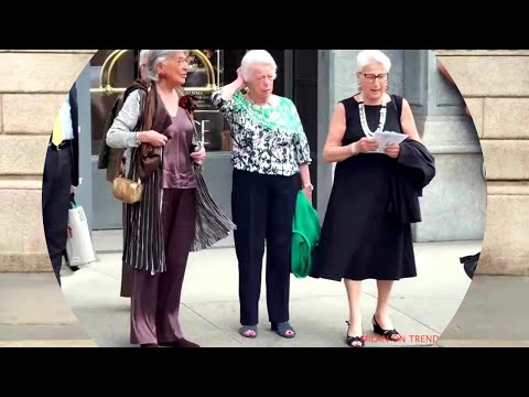 50代 60代 70代ファッション in イタリア ミラノ お洒落が際立っている素敵な女性たち ファッション大好きで色のコーディネートは一流 #お洒落なイタリアの中高年女性 #スカーフ #ストール