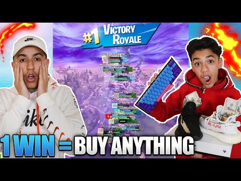 If We Win A Fortnite Scrim Game I Will Buy My Brother Anything He Wants!